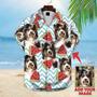 Custom Photo Dog Cat Face Avocado Tropical Hawaiian Shirt for Men, Women, Summer Beach Shirt