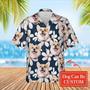 Custom Photo Frangipani Flower Funny Dog Hawaiian Shirt, Hawaiian Shirt for Men Women, Gift for Dog Lover Shirt