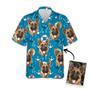 Custom Photo Hawaiian Shirt, Sea Pattern Short-Sleeve Hawaiian Shirt, Shirt for Pet Lover