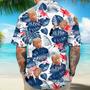 Custom Photo Trump Face Hawaiian Shirt, Donald Trump Tropical Flower Hawaiian Shirt