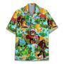 Customized Alien Bigfoot Hawaiian Shirt for Men, Tropical Bigfoot Hawaiian Shirt for Husband