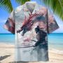 Customized Samurai Under The Moonlight Hawaiian Shirt Summer Vibes, Samurai Hawaiian Shirt