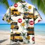 Customized School Bus Tropical Hawaiian Shirt for Men, School Bus Drivers Summer Vibes Hawaiian Shirt