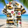 Customized School Bus Tropical Hawaiian Shirt for Men, School Bus Drivers Summer Vibes Hawaiian Shirt