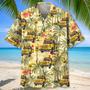 Customized School Bus Tropical Hawaiian Shirt for Men, School Bus Drivers Summer Vibes Hawaiian Shirt