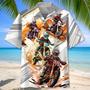 Dirt Bike Tropical Hawaiian Shirt for Men, Motocross Dirt Bike Race Day Aloha Vibes Hawaiian Shirt