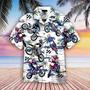 Dirt Bike Vintage Art Hawaiian Shirt for Men, Motocross Dirt Bike Race Day Tropical Hawaiian Shirt