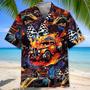 Drag Racing Engine Hawaiian Shirt for Racing Engine Lovers, Racer Hawaiian Shirt