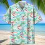 Flamingo Pink Ice Cream Hawaiian Shirt for Men, Women Summer Aloha Hawaiian Shirt