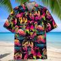 Flamingo Pink Ice Cream Hawaiian Shirt for Men, Women Summer Aloha Hawaiian Shirt