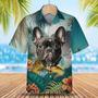 French Bulldog Tropical Pattern Hawaiian Shirt , Summer Beach Shirt Gift For Dog Lovers