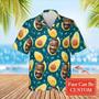 Funny Avocado Hawaiian Custom Face Image Summer Shirt Beach Hawaiian Shirt, Hawaiian Shirt for Men, Women