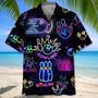 Funny Bowling Neon Hawaiian Shirt for Men, Women, Bowling Lovers, Bowling Team Gift