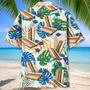 Funny Cornhole Retro Tropical Hawaiian Shirt for Men, Women, Cornhole Summer Aloha Hawaiian Shirt