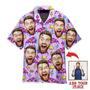 Funny Custom Face Pizza Slices Strikes Custom Hawaiian Shirt, Personalized Hawaiian Shirts, Custom Photo Hawaiian Shirt