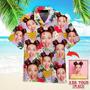 Funny Custom Face Tropical Flower Fruits Custom Hawaiian Shirt, Personalized Hawaiian Shirts, Custom Photo Hawaiian Shirt