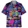 Funny Dad Tour Colorful Hawaiian Shirt for Men, Daddy, Father Summer Beach Shirt