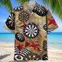 Funny Dart Skull Hawaiian Shirt for Men, Women, Dart Lovers, Summer Dart Shirt