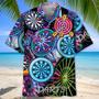 Funny Dart Skull Hawaiian Shirt for Men, Women, Dart Lovers, Summer Dart Shirt