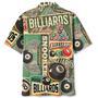 Funny Reto Billiard Hawaiian Shirt for Men Billiard Players, Custom Billiard Balls Hawaiian Shirt Summer Vibes