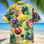 Funny Reto Billiard Hawaiian Shirt for Men Billiard Players, Custom Billiard Balls Hawaiian Shirt Summer Vibes