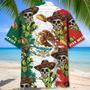 Funny Viva Mexico Skull Hawaiian Shirt, Cactus Mexico Aztecs Hawaiian Shirt Summer Vibes for Mexican