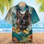 German Shepherd Summer Unisex Hawaiian Shirt , Dog Lovers Hawaii Shirt Gift