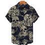 Hawaiian Skull Shirt for Men, Women, Gothic Vibe Skull Lovers Summer Beach Shirt