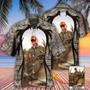 Hunting Lover Cool Pattern Custom Photo Hawaiian Shirt, Hunting Shirt, Idea Gift for Hunter