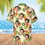 Kiwi Icream Hawaiian Funny Custom Face Image Summer Shirt Beach Hawaiian Shirt, Gift for Him Her, Enjoy the Summer