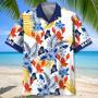 Maine State Lobster Tropical Hawaiian Shirt for Men, Women, Maine State Flag Hawaiian Summer Beach Shirt