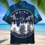 Maine State Proud Hawaiian Shirt for Men, Women, Maine State Flag Hawaiian Summer Beach Shirt