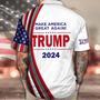 Make America Great Again Trump Signature Hawaii Shirt, US Flag Trump Hawaiian Shirt