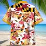 Maryland State Proud Hawaiian Shirt for Men, Women, Maryland Flag Summer Beach Shirt