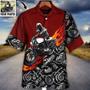 Motorcycle Biker Flame Custom Photo Hawaiian Shirt, Perfect Gift for Men Women, Motorcycle Hawaiian Shirt