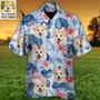 National Pet Day Gift, Dog Face Custom Photo With Tropical Pattern Hawaiian Shirt Dilypod