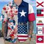 Personalized Trump States Flag Hawaiian Shirt for Men, Women, Trump Lovers Summer Beach Shirt