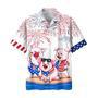 Pig's Full Print Hawaiian Shirts, Independence Day Is Coming, Happy Of July Pig Aloha Beach Shirt