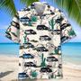 Police Blue, Police Badge, Police Car Tropical Hawaiian Shirt for Policeman, Men, Women Police Summer Beach Shirt