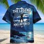 Police The Legend Has Retired Hawaiian Shirt for Dad, Papa, Policeman Retired Summer Beach Shirt