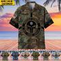 Premium Personalized Camo Soldiers Multiservice US Veteran Hawaii Shirt