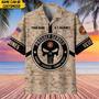 Premium Personalized Camo Soldiers Multiservice US Veteran Hawaii Shirt