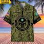 Premium Personalized Camo Soldiers Multiservice US Veteran Hawaii Shirt