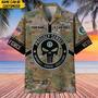 Premium Personalized Camo Soldiers Multiservice US Veteran Hawaii Shirt