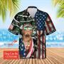 Proud To Be An American Hawaiian Funny Dog Custom Image Summer Shirt, US Flag Shirt, Shirt for Dog Lover