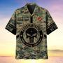 Proudly Served Punisher Skull U.S Veteran Multiservice Hawaii Shirt