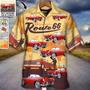 Route 66 Car Racing Love Road Custom Photo Hawaiian Shirt Personalized Photo Gifts, Idea Gift for Men Summer