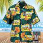 School Bus Driver Tropical Custom Photo Hawaiian Shirt, Gift for Men, Idea Shirt for Bus Driver