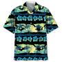 Skydiving Blue Tropical Hawaiian Shirt for Men, Women, Skydiving Lovers