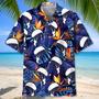 Skydiving Blue Tropical Hawaiian Shirt for Men, Women, Skydiving Lovers